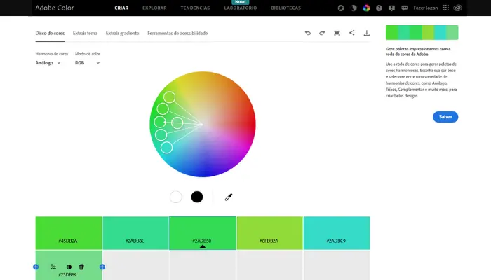 adobe color crie paleta de cores online gratis