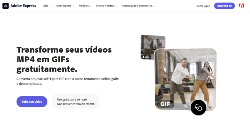 adobe-conversor de vídeo para gif