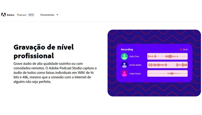 AdobePodcast-gravador de voz gratuito