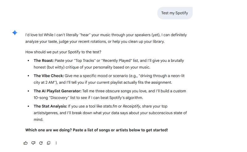 ai chatbot judging my spotify