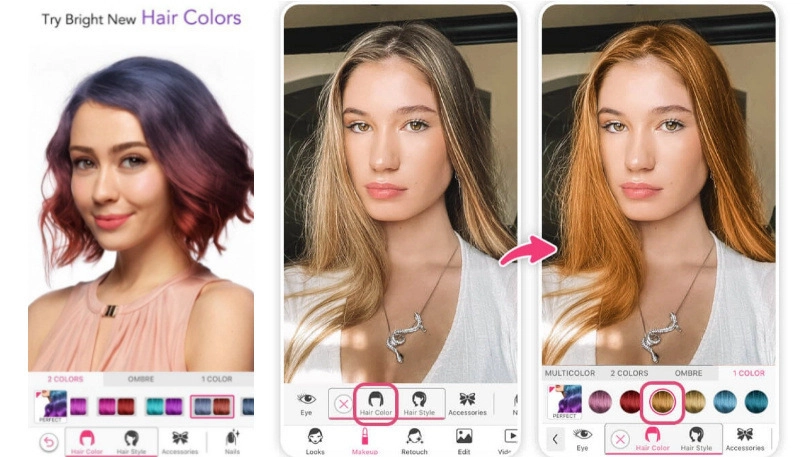 aplicativo para mudar a cor do cabelo