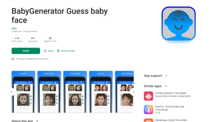 app para ver como seria meu filho