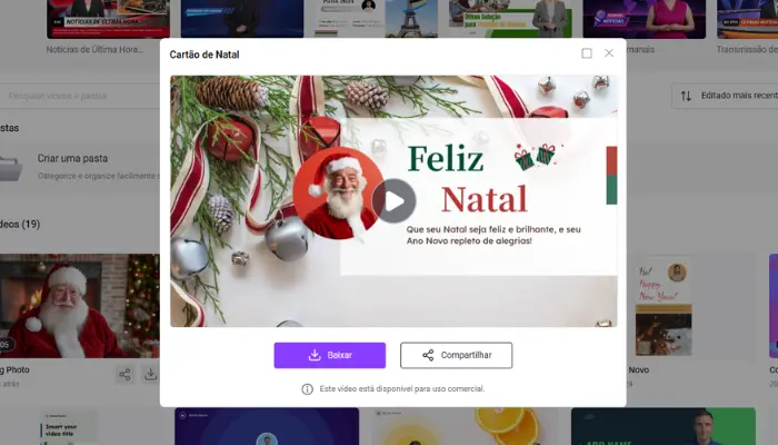 baixar e compartilhar o video de natal