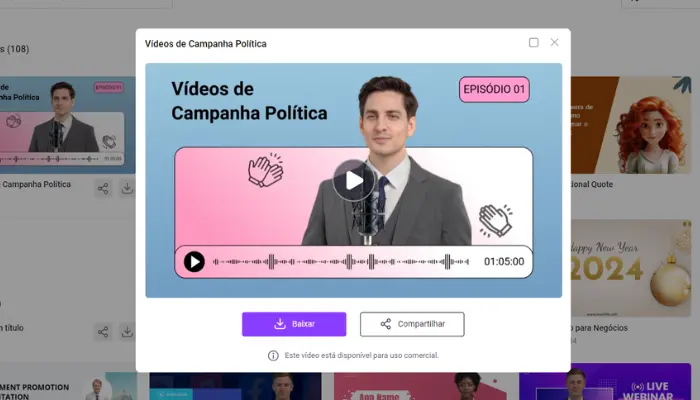 baixe e compartilhe o video de campanha politica