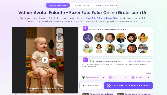 bebe falante ia com vidnoz