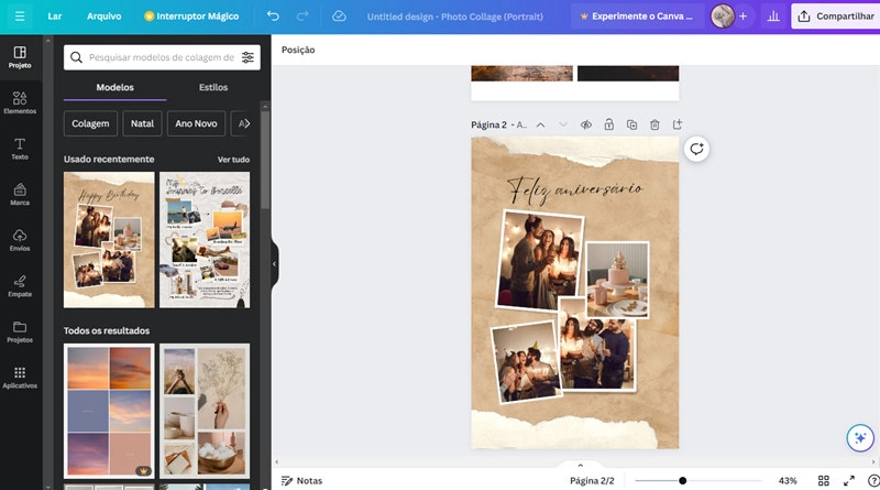 Canva-fazer montagem de fotos online e grátis