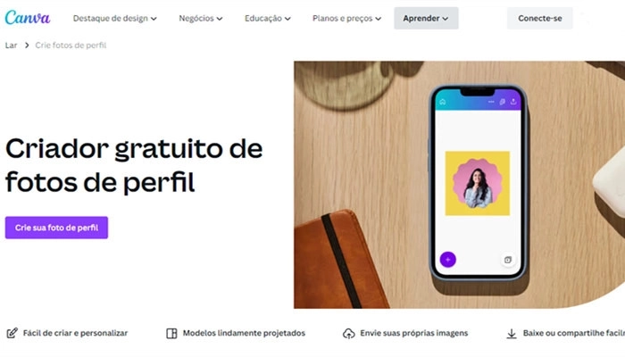 canva-gerador de fotos profissionais para perfil