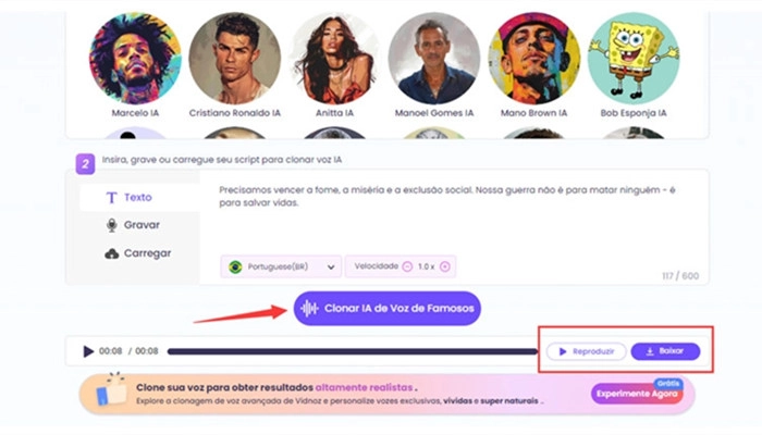 clonar ia de voz de famosos