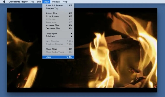 colocar videos em loop no mac