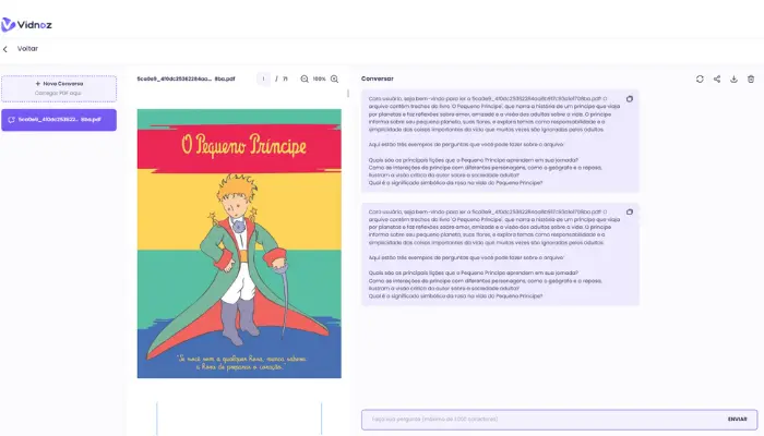 como conversar com vidnoz chatpdf