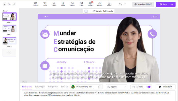 como converter pdf em video com ia