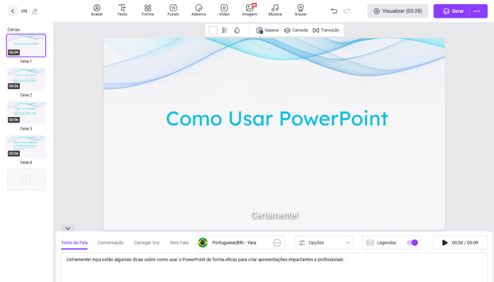 como converter ppt em video com ia