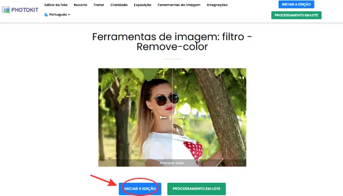 como excluir o filtro de uma foto com o photokit