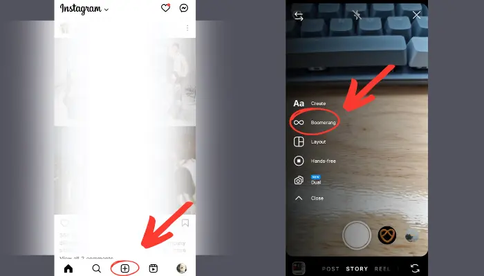 como fazer boomerang no instagram
