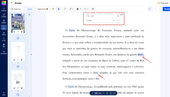 como fazer para pesquisar no pdf com smallpdf