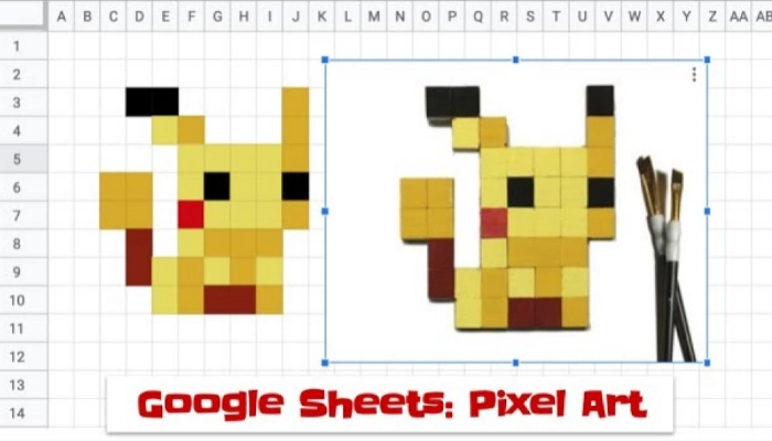 como fazerr pixel art no google sheet
