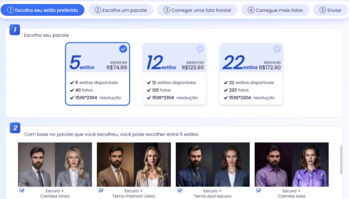 como gerenciar seus pacotes de precos em gerador de headshot ia