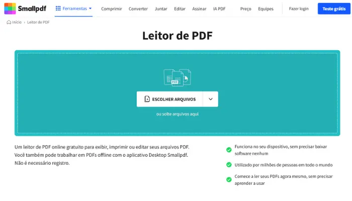 como pesquisar no pdf com smallpdf