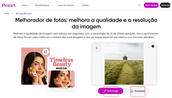 como remover filtro de foto com picsart