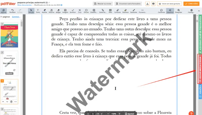 como tirar marca d'água de pdf online com pdffiller