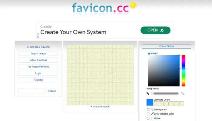 criar favicon online com favicon