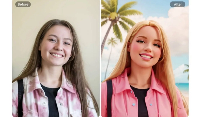 criar foto da barbie real
