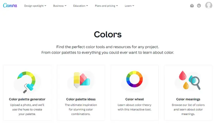 criar paleta de cores online gratis com canva colors