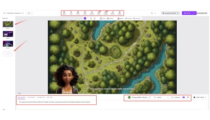 criar um mapa com vidnoz