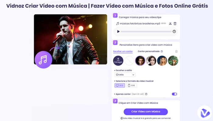 criar v&iacute;deo com m&uacute;sica folcl&oacute;rica