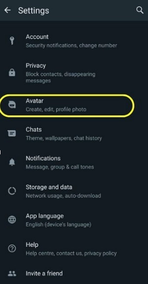 criar whatsapp avatar no android 2