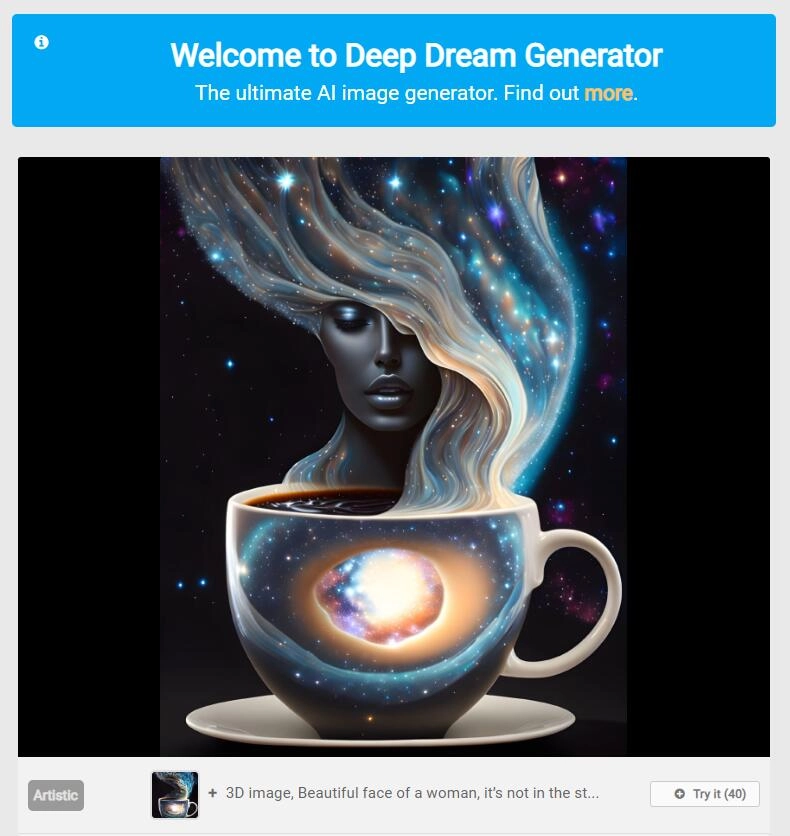 deep dream generator para gerar fotos com ia