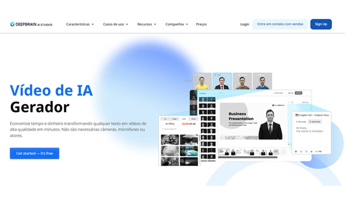 deepbrain ai gerador de vídeo de ia
