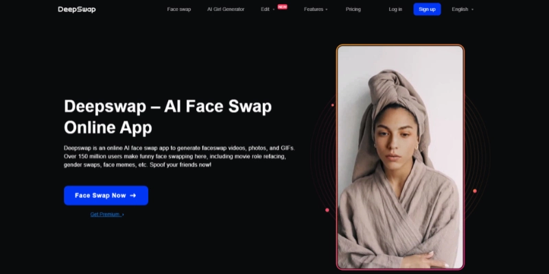 Deepswap.ai para fazer deepfake online