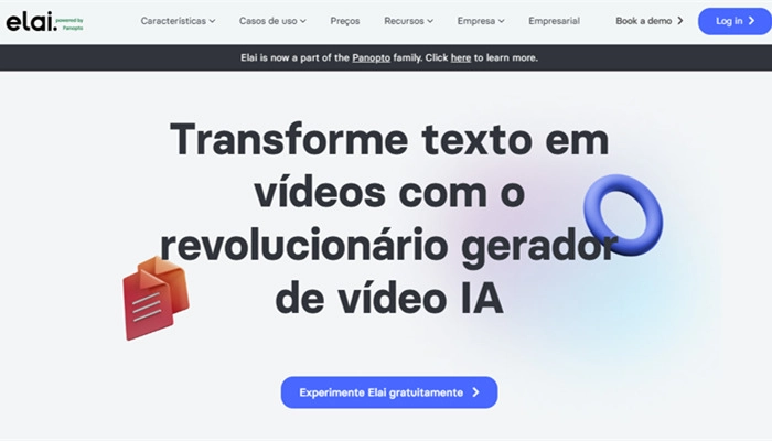 elai transformar texto em vídeo com ia