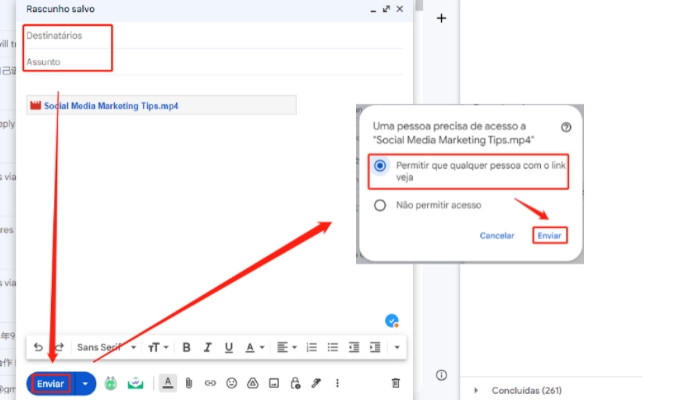 enviar video grande por email com google drive 8