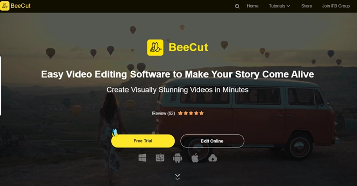 BeeCut-Extrator de áudio online