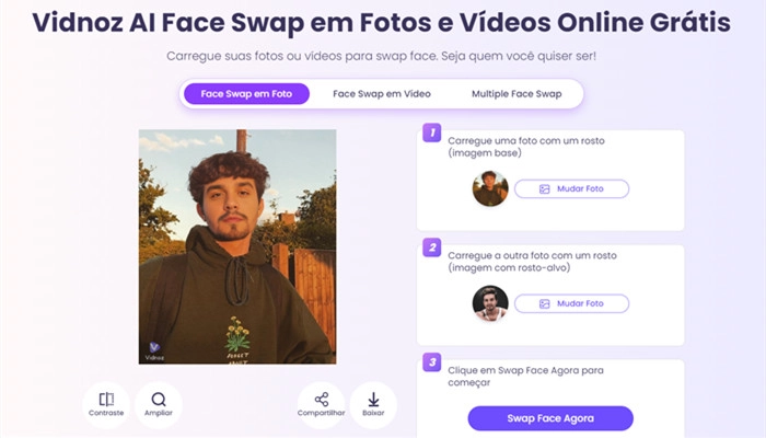 face swap para ganhar novo formato de olhos