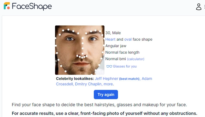 faceshape-descobrir formato de rosto único com ia