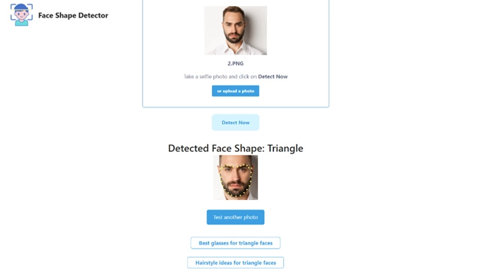 faceshapedetector-como saber o formato do meu rosto com ia