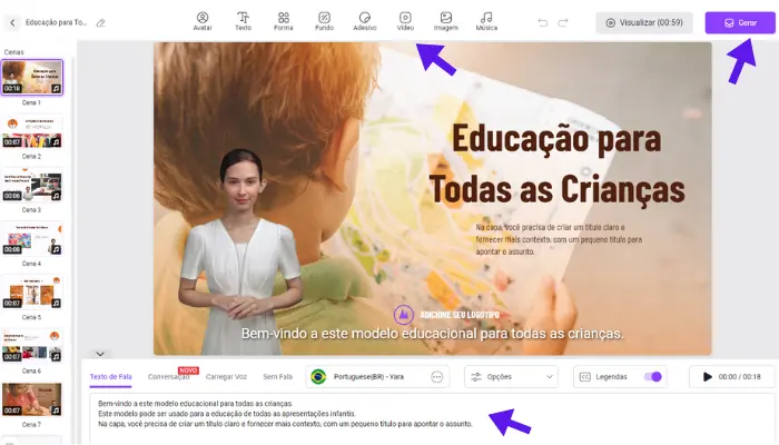 faz video aula com vidnoz