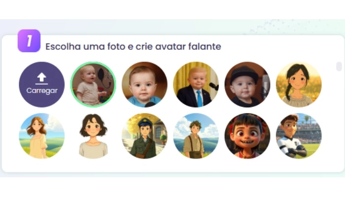 fazer video de avatar falante passo1