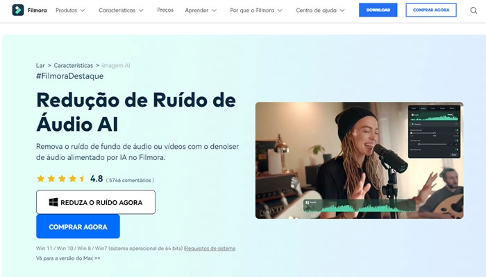 Filmora-removedor de ruído IA