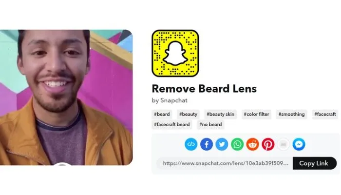 filtro de barba do snapchat