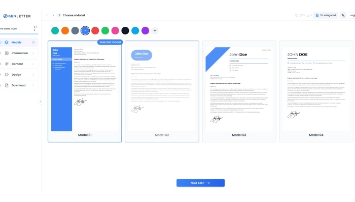 genletter carta de cv