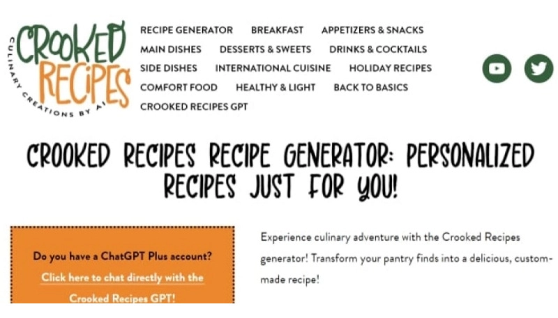 Crooked Recipes - gerador de receitas 6