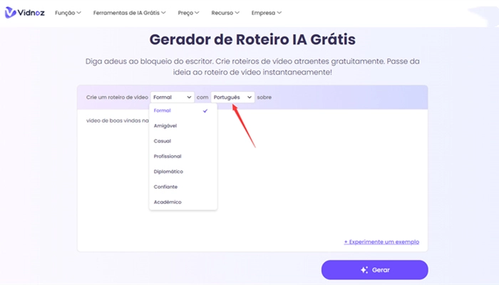 gerador de roteiro para vídeo de boas vindas