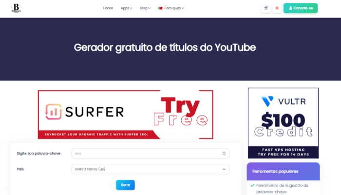 gerador de títulos YouTube - Barrazacarlos