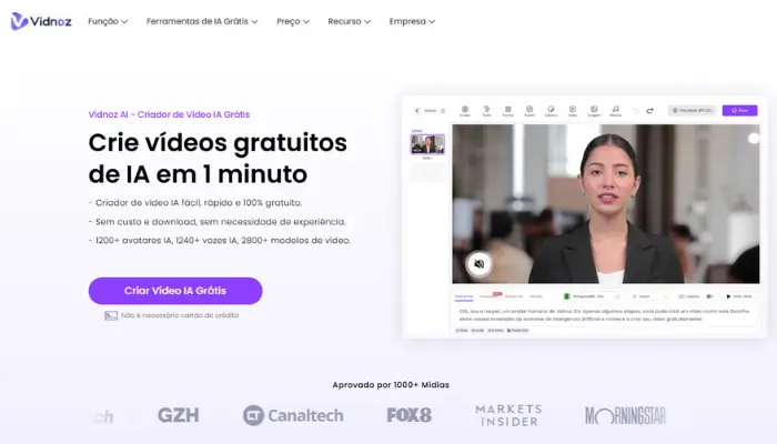 gerador de vídeo de vidnoz ai