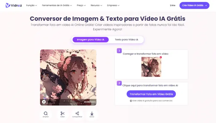 gerar vídeo com vidnoz