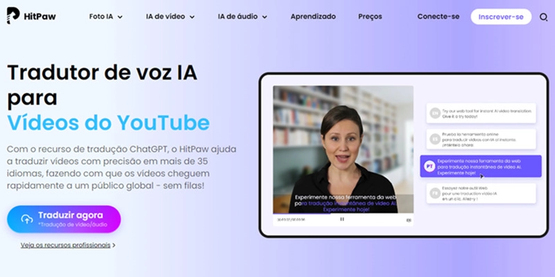 hitpaw-tradutor de voz ia em vídeo